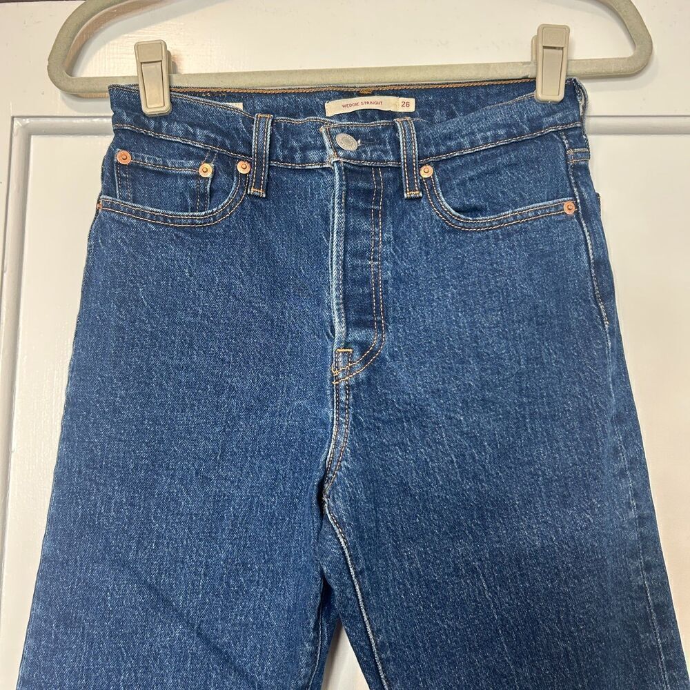 Levi's Premium Wedgie Straight Fit Women's Jeans Size 26 - Picture 6 of 12